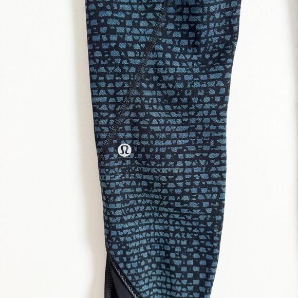 LULULEMON Inspire Tight II Leggings Shatter Weave Desert Teal Alberta Lake 6 - Picture 10 of 13